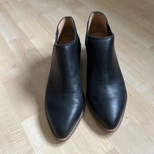 Madewell Sonia Black Leather Chelsea Ankle Boot Slightly Used